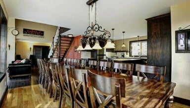 Chalet, Salle À Manger, Table À Manger, Table, Design D'intérieur, Bois, Bois Dur