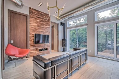 Nature,, Indoors, Interior Design, Wood Panels, Home Decor, Monitor, Ceiling Fan