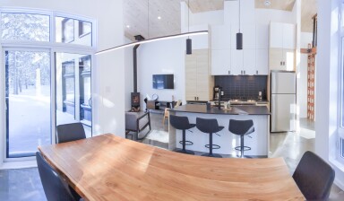 Canada, Intérieur, Design D'intérieur, Bois, Table, Cuisine, Table À Manger