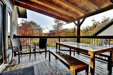 Chalet, Nature, Plein Air, Paysage, Chaise, Banc, Bois