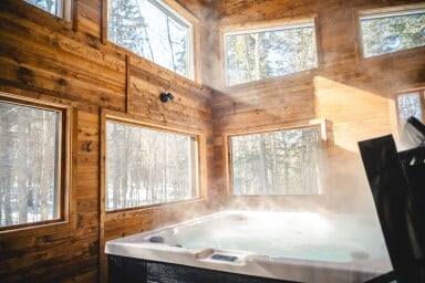 Canada, Interior Design, Wood, Hardwood, Stained Wood, Tub, Hot Tub