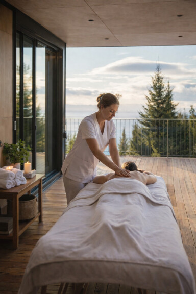 Nature, Spa, Adulte, Femme, Personne, Femme, Lit