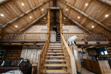 Chalet, Bois, Logement, Escalier, Design D'intérieur, Bois Dur, Main Courante