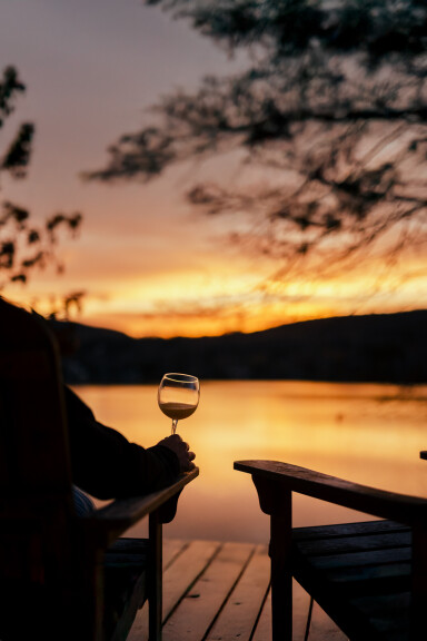 Canada, Waterfront, Glass, Nature, Outdoors, Chair, Alcohol