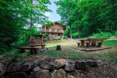 Nature,, Building, Housing, House, Cabin, Bench, Cabin In The Woods