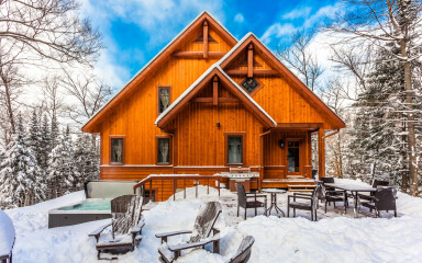 Québec, Housing, House, Chair, Cabin, Wood, Lamp