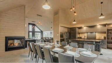 Canada, Intérieur, Design D'intérieur, Salle À Manger, Table À Manger, Table, Lampe