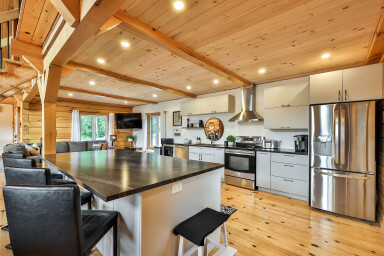 Québec, Indoors, Interior Design, Wood, Kitchen, Hardwood, Stained Wood