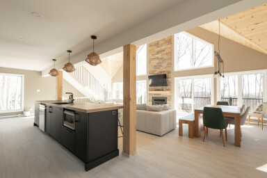 Québec, Intérieur, Design D'intérieur, Bois, Cuisine, Salle À Manger, Décoration D'intérieur