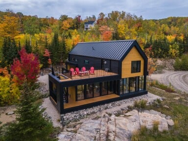 Québec, Paysage, Chalet, Maison, Logement, Arbre, Chaise