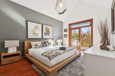 Chalet, Décoration D'intérieur, Décoration D'intérieur, Coin, Coussin, Peinture, Lit
