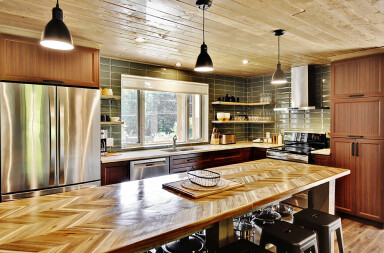 Canada, Intérieur, Design D'intérieur, Bois, Cuisine, Bois Dur, Bois Teinté