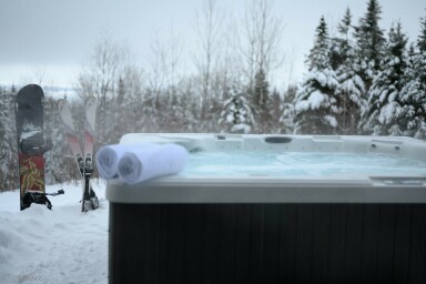 Québec, Bain À Remous, Baignoire, Plante, Arbre, Extérieur