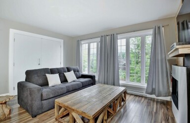 Cottage, Interior Design, French Window, Window, Home Decor, Couch, Table