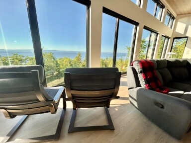 Cottage, Chair, Furniture, Couch, Indoors, Lounge, Scenery