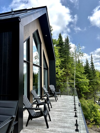 Canada, Design D'intérieur, Extérieur, Paysage, Chaise, Arbre, Logement