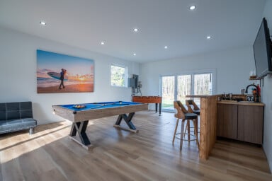 Chalet, Table, Intérieur, Sol, Bois, Revêtement De Sol, Design D'intérieur