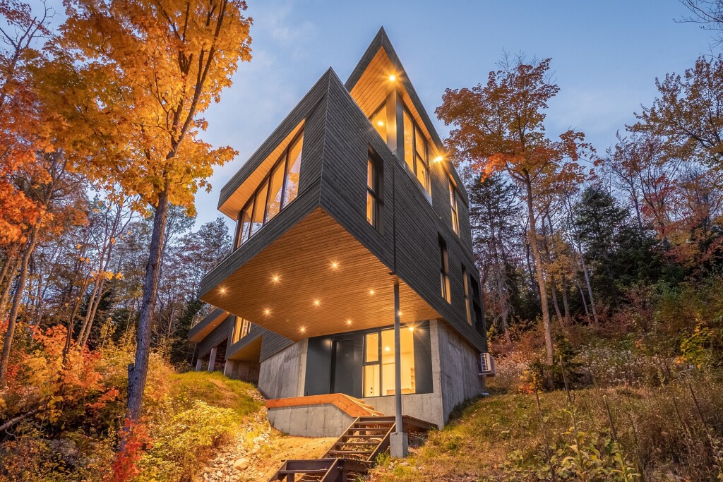 Québec, Building, Housing, Tree, House, Autumn, Scenery
