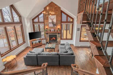 Nature, Design D'intérieur, Salon, Bois, Bois Franc, Plancher, Cheminée