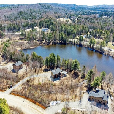 Chalet, Lac, Nature, Extérieur, Eau, Vue Aérienne, Bâtiment