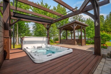 Québec, Porch, Tub, Hot Tub, Interior Design, Patio, Pergola