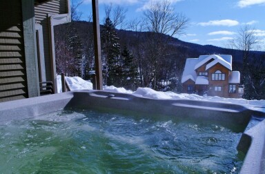 Canada, Bain À Remous, Baignoire, Baignade, Personne, Abri, Paysage