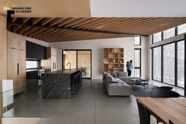 Canada, Indoors, Interior Design, Living Room, Table, Floor, Flooring