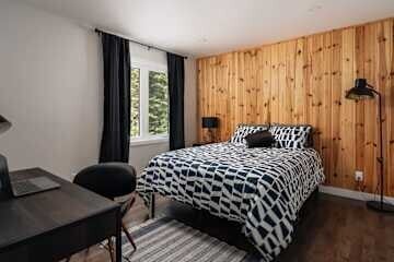 Nature,, Indoors, Interior Design, Wood Panels, Bed, Furniture, Bedroom