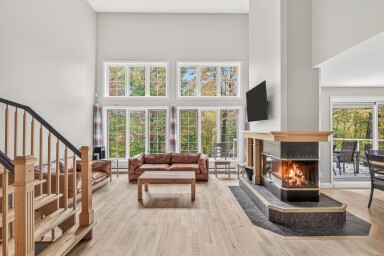 Québec, Intérieur, Design D'intérieur, Cheminée, Salon, Canapé, Chaise