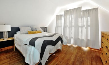 Cottage, Indoors, Interior Design, Wood, Hardwood, Home Decor, Bed