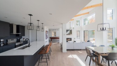 Québec, Indoors, Interior Design, Home Decor, Kitchen, Lamp, Chair