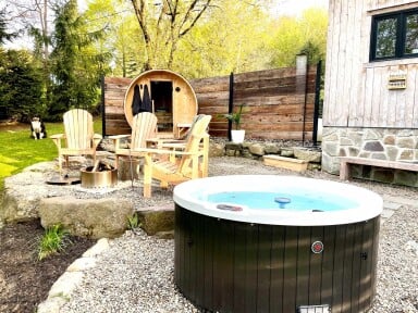 Canada, Tub, Hot Tub, Interior Design, Backyard, Outdoors, Wood