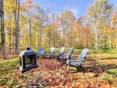 Québec, Automne, Chaise, Mobilier, Nature, Extérieur, Paysage