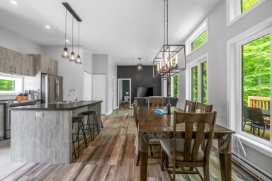 Canada, Dining Room, Dining Table, Interior Design, Lamp, Wood, Floor