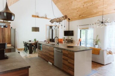 Nature,, Indoors, Interior Design, Home Decor, Kitchen, Wood, Kitchen Island