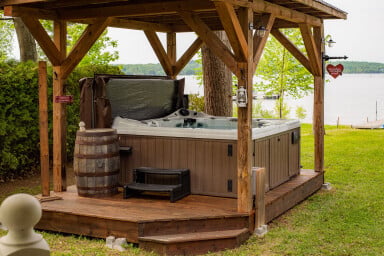 Chalet, Baignoire, Bain À Remous, Véranda, Design D'intérieur, Extérieur, Bois
