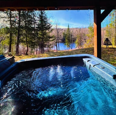 Québec, Baignoire, Bain À Remous, Extérieur, Piscine, Eau, Piscine
