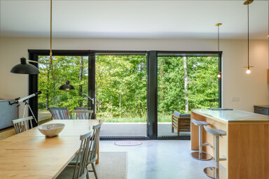 Chalet, Design D'intérieur, Porte, Bois, Porte-Fenêtre, Table, Chaise