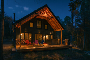 Nature,, Building, Housing, Chair, Furniture, House, Cabin