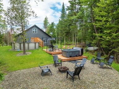 Québec, Nature, Plein Air, Paysage, Jardin, Chaise, Herbe