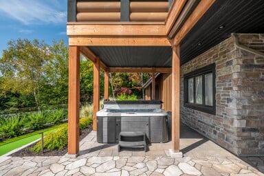 Québec, Design D'intérieur, Véranda, Sol, Baignoire, Bain À Remous, Patio