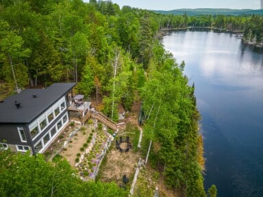 Canada, Nature, Plein Air, Paysage, Bord De Lac, Lac, Bâtiment