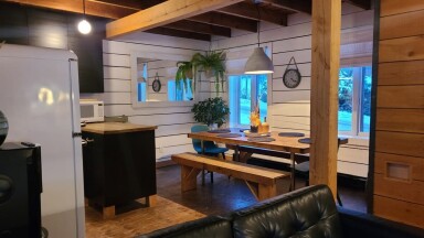 Québec, Indoors, Interior Design, Refrigerator, Wood, Wood Panels, Plant