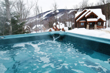 Chalet, Baignoire, Bain À Remous, Architecture, Bâtiment, Logement