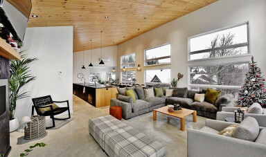 Canada, Home Decor, Living Room, Interior Design, Chair, Sink Faucet, Couch