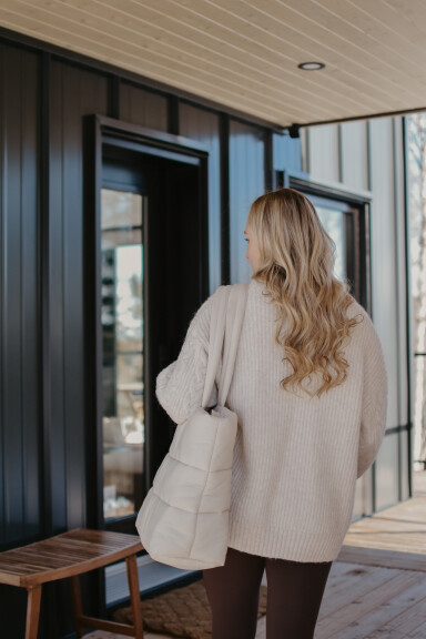 Nature,, Handbag, Interior Design, Knitwear, Sweater, Person, Woman