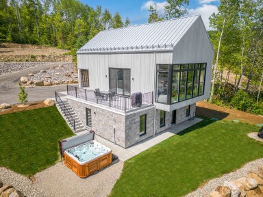 Canada, Baignoire, Design D'intérieur, Extérieur, Herbe, Bain À Remous, Logement