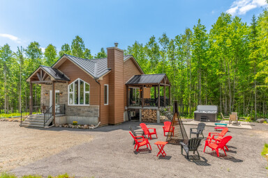 Québec, Extérieur, Paysage, Chalet, Logement, Chaise, Abri