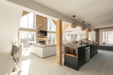 Canada, Intérieur, Design D'intérieur, Décoration D'intérieur, Salon, Cuisine, Bois
