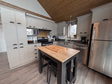 Cottage, Interior Design, Wood, Hardwood, Kitchen, Kitchen Island, Plywood